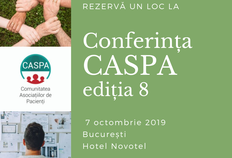 S-au deschis înscrierile pentru cea de-a opta întâlnire a comunității Asociațiilor de Pacienți – CASPA