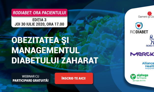 ”Obezitatea și Diabetul”, tema celei mai noi ediții RoDiabet ”Ora Pacientului” din 30 iulie 2020