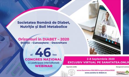 Congresul Național al Societății Române de Diabet, Nutriție și Boli Metabolice, exclusiv virtual: 2-8 septembrie 2020