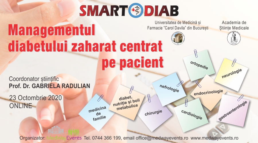 A doua ediție a Conferinței Medicale „Managementul diabetului zaharat centrat pe pacient” va vea loc online pe 23 octombrie