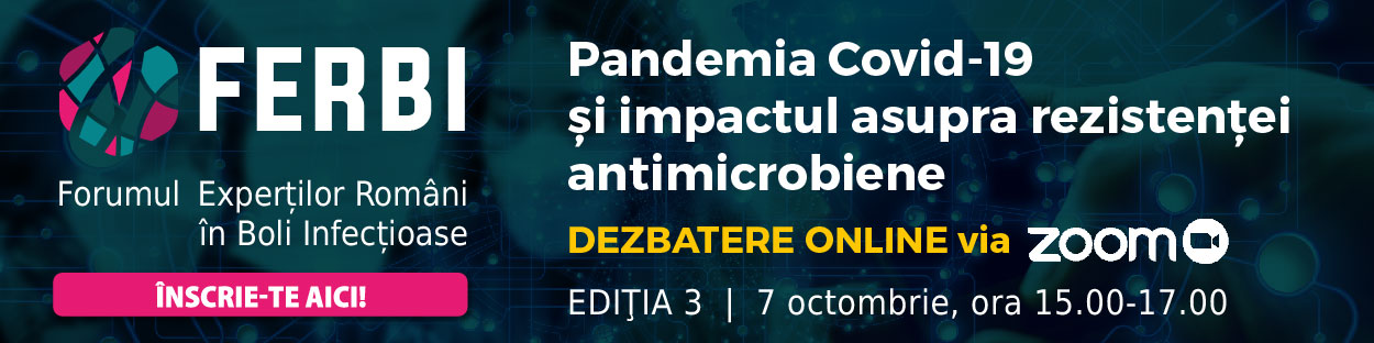 Speakeri internaționali de renume participă la cea de-a treia întâlnire FERBI: Forumul Experților Români în Boli Infecțioase din 7 octombrie