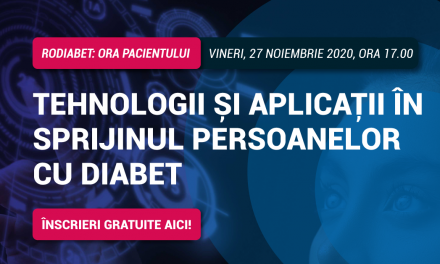 Tehnologii și aplicații în sprijinul persoanelor cu diabet: tema întâlnirii RoDiabet Ora Pacientului de vineri, 27 noiembrie 2020