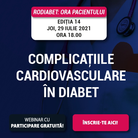 Complicațiile cardiovasculare în diabet: tema întâlnirii comunității RoDiabet de joi, 29 iulie, ora 18.00