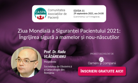 Prof. Dr. Radu Vlădăreanu vorbește despre siguranța nașterilor și a mamelor la întâlnirea Comunității CASPA.ro din 29 septembrie