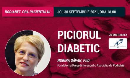 “Piciorul Diabetic”: tema Orei Pacientului RoDiabet din 30 septembrie