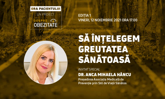 Comunitatea DespreObezitate.ro discută în noiembrie despre ”greutatea sănătoasă”