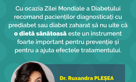 Dr. Ruxandra Plesea: O dietă echilibrată este esențială pentru prevenția diabetului