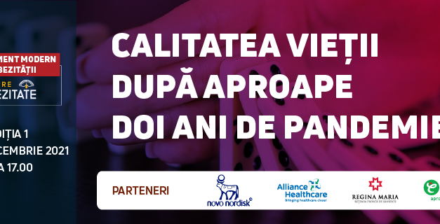 Astăzi discutăm despre ”Calitatea vieții după doi ani de pandemie”, la dezbaterea DespreObezitate.ro, de la ora 17.00