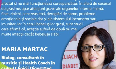 Maria Martac, biolog, consultant în nutriție: Când suferi de obezitate, aproape fiecare organ al corpului este afectat