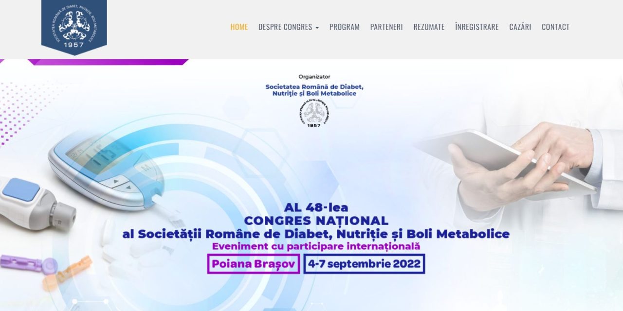 Congresul Național al Societății Române de Diabet, Nutriție și Boli Metabolice 2022