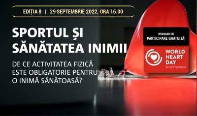 De ce activitatea fizică este obligatorie pentru sănătatea inimii: tema webinarului CardiologieModernă.ro din 29 septembrie