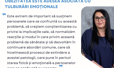 Psiholog Cristina Petruț: Obezitatea este adesea asociată cu tulburări emoționale
