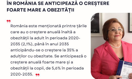 Prof. Dr. Maria Moța: În România se anticipează o creștere foarte mare a obezității, atât la adulți, cât și la copii