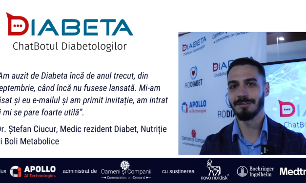 Dr. Ștefan Ciucur: Diabeta este o aplicație foarte utilă