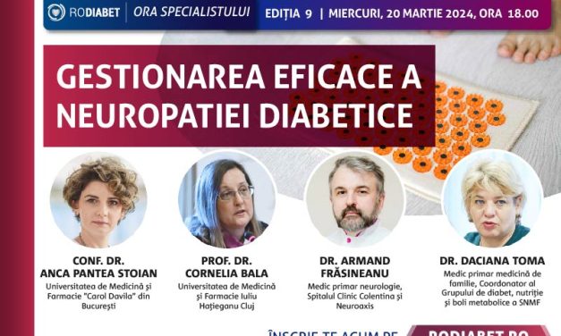 Gestionarea eficace a neuropatiei diabetice la Ora Specialistului Rodiabet din 20 martie