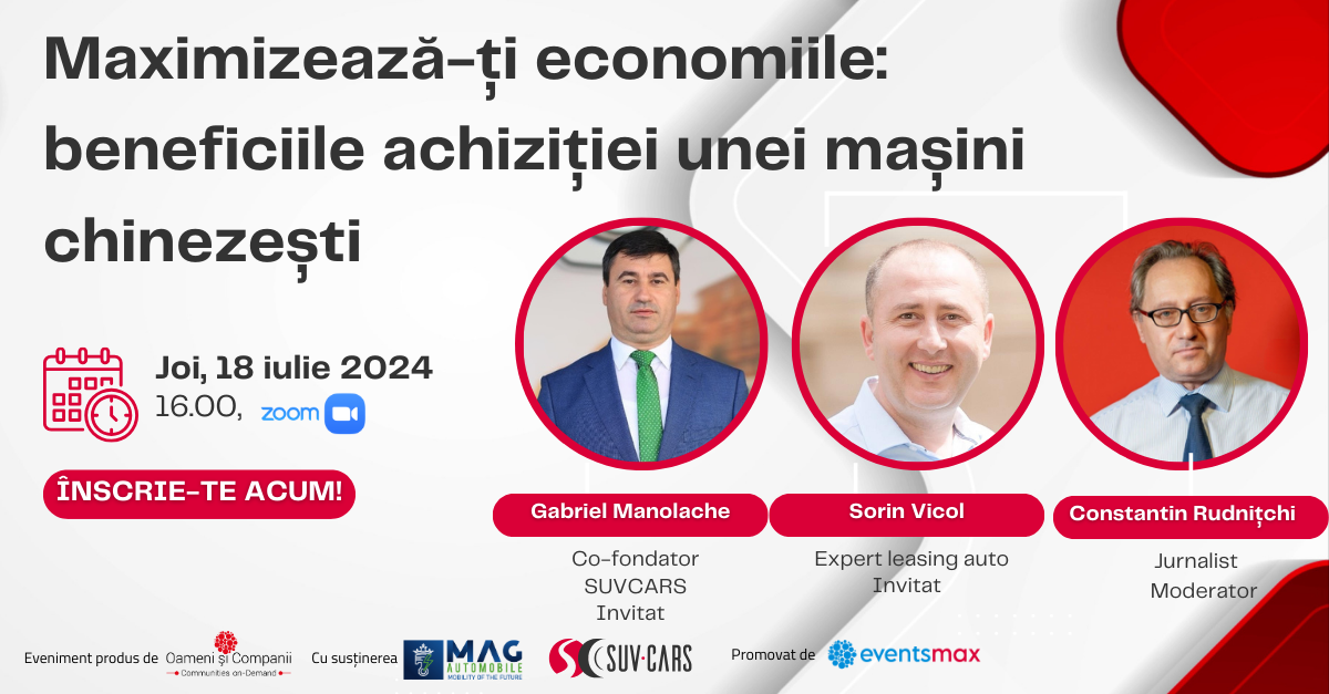 Economisește inteligent: avantajele financiare ale achiziției unei mașini chinezești – află mai multe la webinarul din 18 iulie