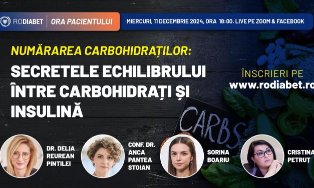 Învață cum să numeri corect carbohidrații la Ora Pacientului Rodiabet