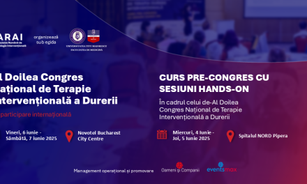 Al Doilea Congres Național de Terapie Intervențională a Durerii va avea loc în 6-7 iunie, la București