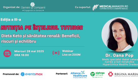Dr. Oana Pop, medic specialist Diabet, Nutriție și Boli metabolice: O dietă eficientă nu este automat și una sigură pentru toată lumea