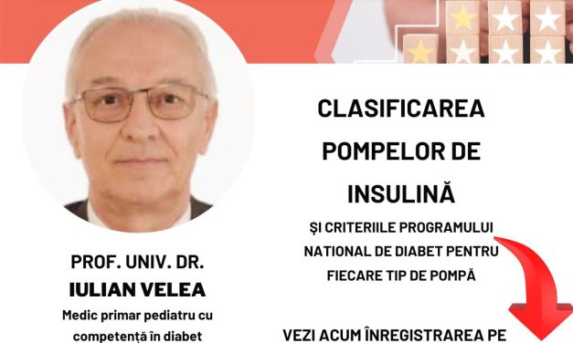 Clasificarea pompelor de insulină și criteriile programului național de diabet: Ora Pacientului Rodiabet disponibilă acum pe YouTube