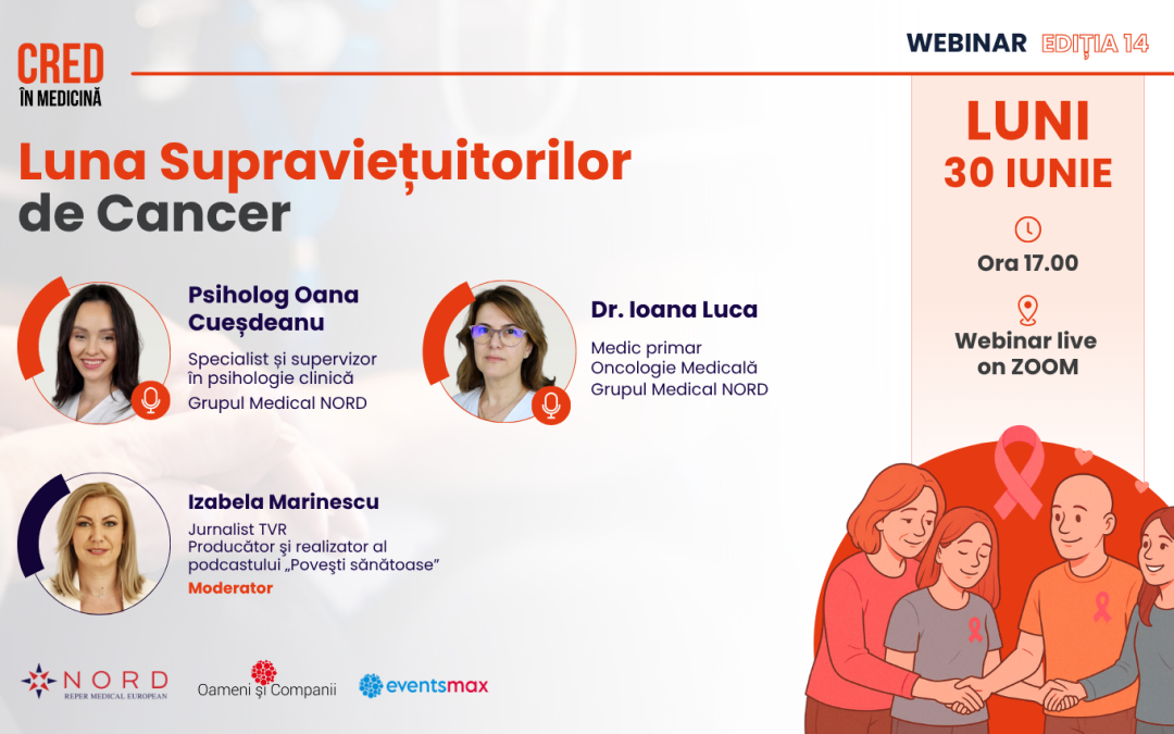 Luna Supraviețuitorilor de Cancer, celebrată într-un nou webinar CRED în Medicină