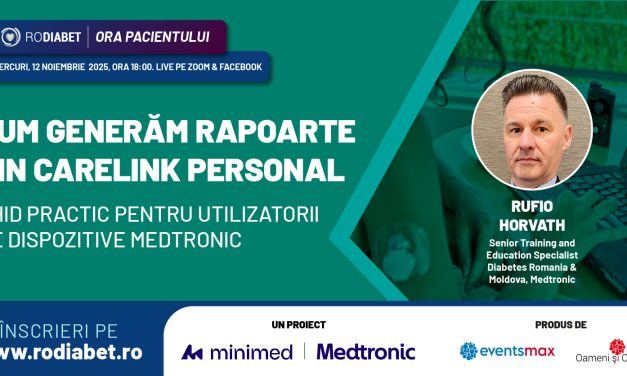 Înscrieri deschise la Ora Pacientului Rodiabet dedicată rapoartelor din CareLink Personal