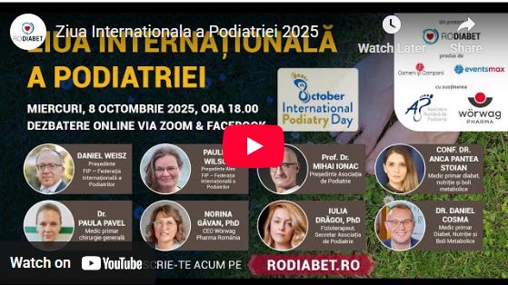 Webinarul „Ziua Internațională a Podiatriei” este acum disponibil online